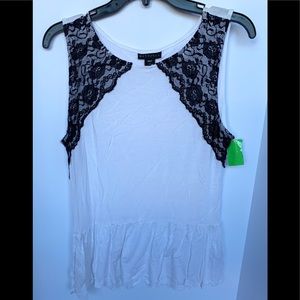 New Metaphor Black & White Sleveless Tank Top